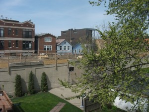 View of the trail under development from third floor of our home. 