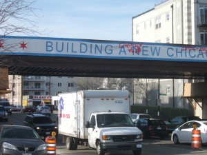 The new trail bridge over Western Avenue.