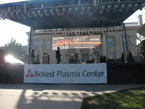 Setting the stage for the Iowa Soul Festival. Among the visiting performers was Al Jarreau.