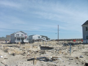 A scene from the Jersey shore after Hurricane Sandy.