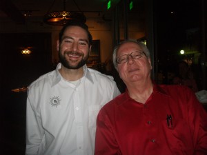 Austin Doyle (to my left) takes a moment to pose with his customers at Stars.