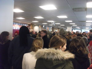 Overflow crowd attends health rally at SEIU-HCII hall.