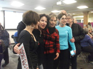 U.S. Rep. Jan Schakowsky posing with followers.